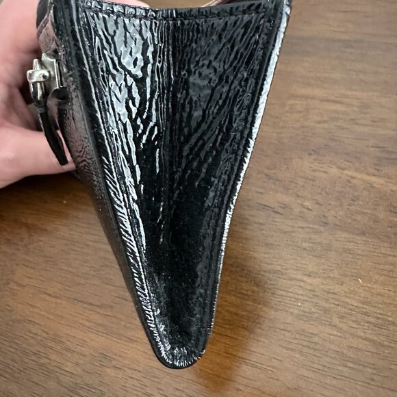 Coach Black Leather Zip Wristlet Wallet - Picture 7 of 8